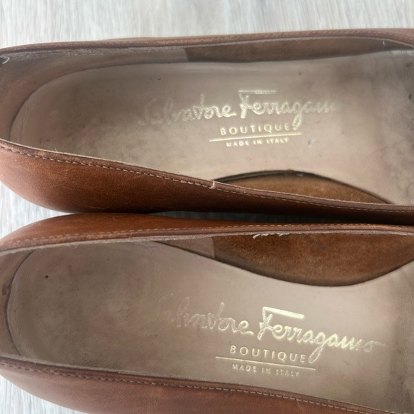 Vintage Salvator Ferragamo Petite/Jr leather Shoes Wmn 2.5-3 Youth 1-1.5 luxury - Picture 6 of 7